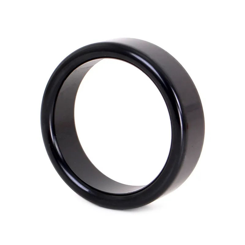 Kiotos Cockring en aluminium Circle 15mm Noir
